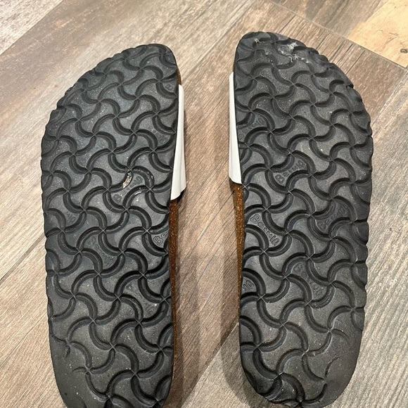 Betula Birkenstock Women’s White Leather 2 Strap Slide Sandal Size 38 / US 7 - Picture 7 of 7